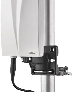 EMOS - Antenna interna ed esterna VILLAGE, antenna attiva universale per la ricezione a lunga distanza (0-80 km) di DVB-T2, DAB, FM, Full HD, con filtro LTE integrato, filtro 4G, 5G e amplificatore