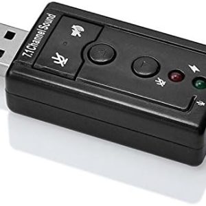 Ewent EW3762 Scheda Audio Esterna USB 2.0 a 3.5mm, Audio Virtual 7.1 Adattatore Audio per Windows, Ingresso Microfono e Uscita Cuffie/Speaker
