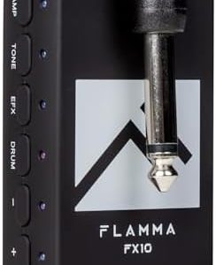 FLAMMA Amplificatore per cuffie per chitarra portatile con 28 scanalature per batteria, 14 effetti integrati, 14 modelli di amplificatori, 5 colori di tono, supporto Bluetooth USB Registrazione audio