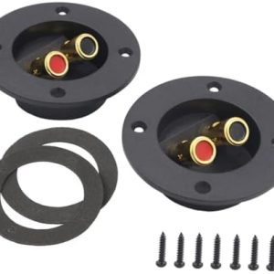 Gadpiparty Terminali Per Casse Acustiche e Subwoofer Per Auto, Connettori Per Altoparlanti a 2 Vie, Morsetti a Forcella Smontabili Per Impianti Audio Fai-da-te e Aggiornamento Stereo Automobilistico