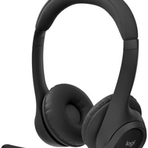 Logitech Zone 300, Cuffia con microfono wireless Bluetooth, cancellazione del rumore, compatibile con Windows, Mac, Chrome, Linux, iOS, iPadOS, Android - Nero