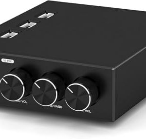 Mini Stereo Gaming DAC con ingresso microfono: amplificatore per cuffie, convertitore USB/ottico D/A, 32 bit/192 kHz audio ad alta risoluzione per PC, PS4, Xbox, Switch (Douk Audio Q2Pro)