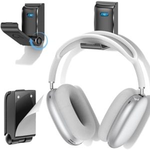 Porta Cuffie Gaming da Gioco, Supporto Cuffie Gaming Universale Pieghevole, Stand Cuffie Muro Autoadesivo, Supporto Auricolari a Muro Adatto a Tutte le Dimensioni delle Auricolari, 1 Pezzo, Nero
