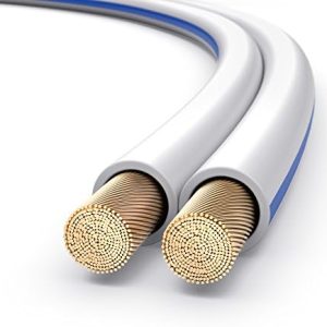 PureLink SP021-010 Cavo per diffusori 2x4,0 mm² (filo 99,9% OFC rame pieno 0,10 mm) Cavo per diffusori HiFi, 10 m, bianco