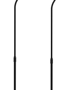 RICOO Supporto pavimento universale BH08-B per altoparlanti Supporto piede Altezza regolabile Canale del cavo Supporto per casa/ufficio, 1 paio Nero