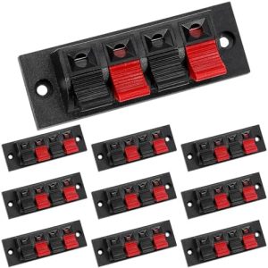 VOSAREA Connettori per Altoparlanti a 4 Vie Vite Morsetti per Casse Acustiche e Subwoofer Set da 10 Pezzi per Collegamento Stabile e Sostituzione Efficiente